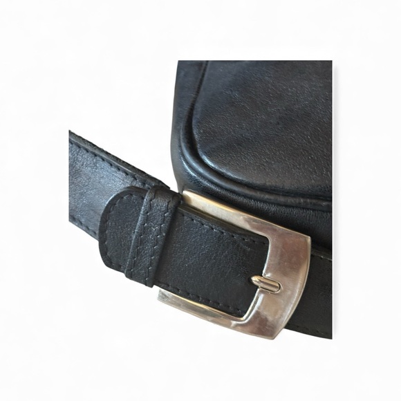 Lara Giusti Italian Black Leather Shoulder Bag - Picture 6 of 8